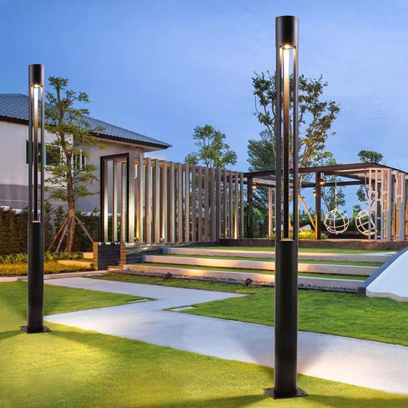 Simple Outdoor Waterproof Courtyard Lighting Round Pole IP65 Garden Light 30W Landscape Led Garden Light