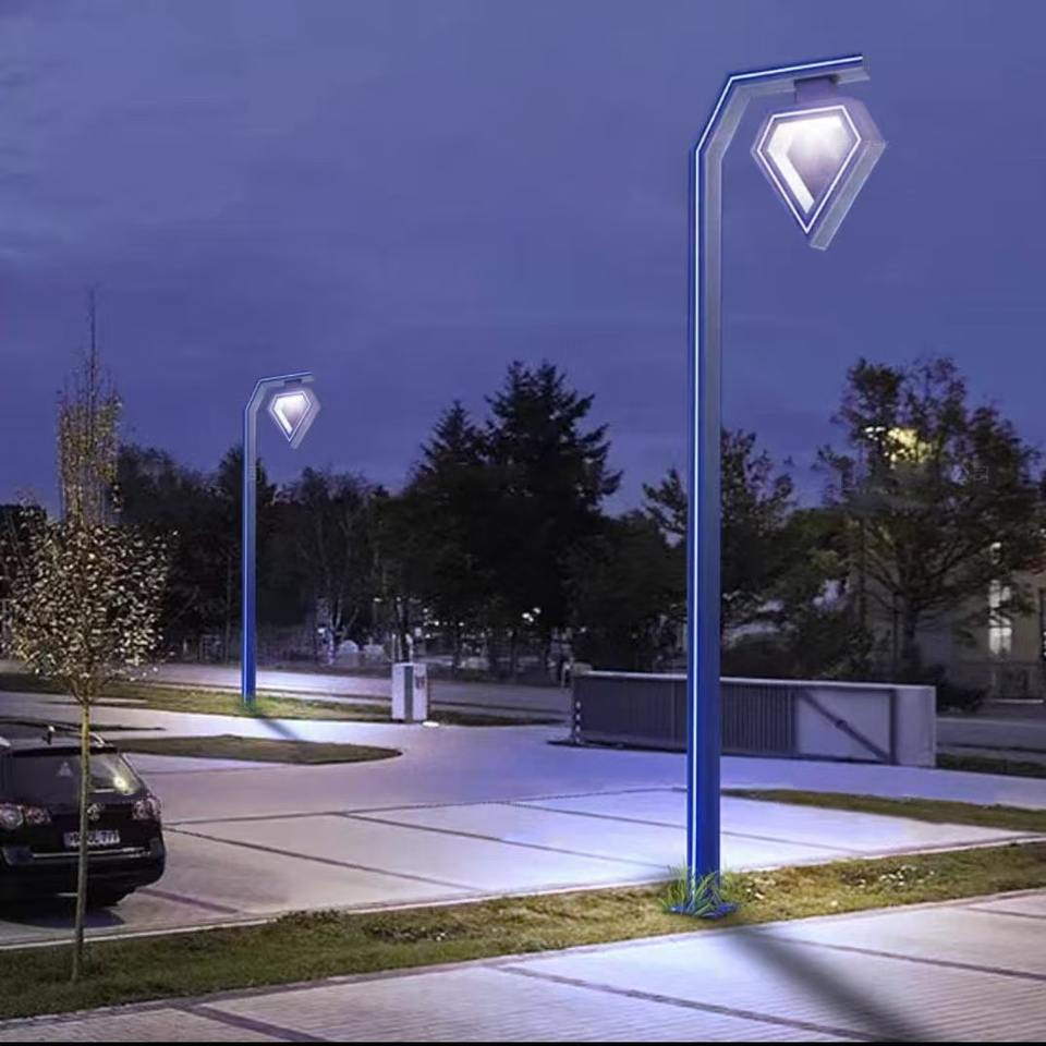 Simple Outdoor Waterproof Courtyard Lighting Round Pole IP65 Garden Light 30W Landscape Led Garden Light