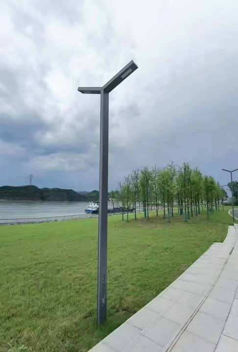 Solar Powered LED Garden Bollard Light Monocrystalline Solar Street Lamp with AC Power Supply