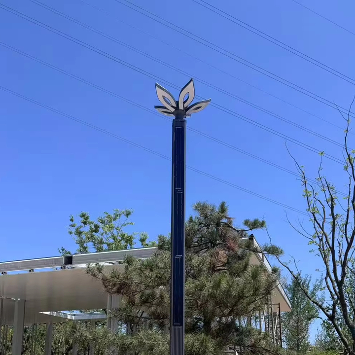 New Retro RGB Color Temperature LED Garden Street Light Solar Aluminum Electric Warm White Brass Landscape Lighting