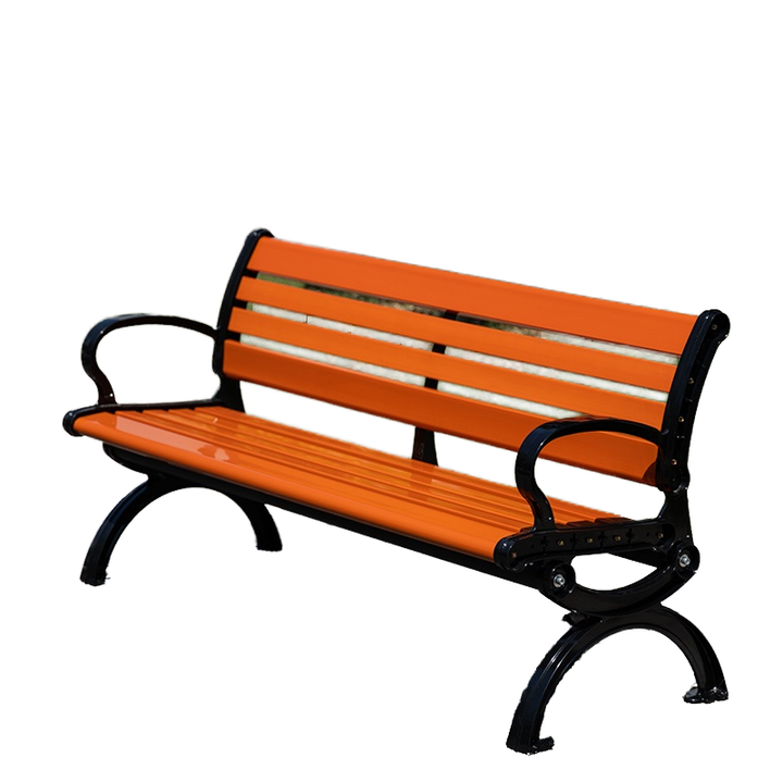 Modern Outdoor Garden Bench Solid Wood Cast Aluminium Urban Furniture for Park Gym Supermarket Hospital-Direct Factory Price