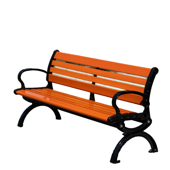 Modern Outdoor Garden Bench Solid Wood Cast Aluminium Urban Furniture for Park Gym Supermarket Hospital-Direct Factory Price
