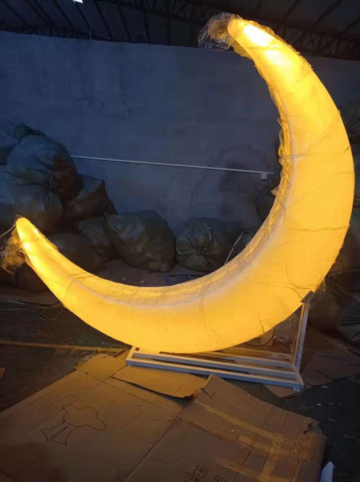 LED Swing Led Chair Twinkle Moon Shaped Stool Courtyard Balcony Garden Glowing Furniture Swing Hanging Moon Chair