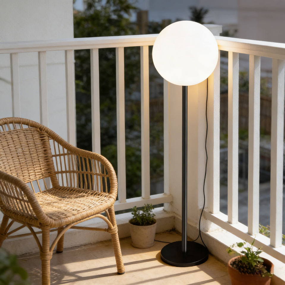 American Market Modern Minimalist Floor Lamp CE ROHS Certified LED Light Plastic Body Remote for Hotels Living Room