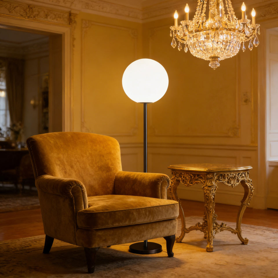 American Market Modern Minimalist Floor Lamp CE ROHS Certified LED Light Plastic Body Remote for Hotels Living Room