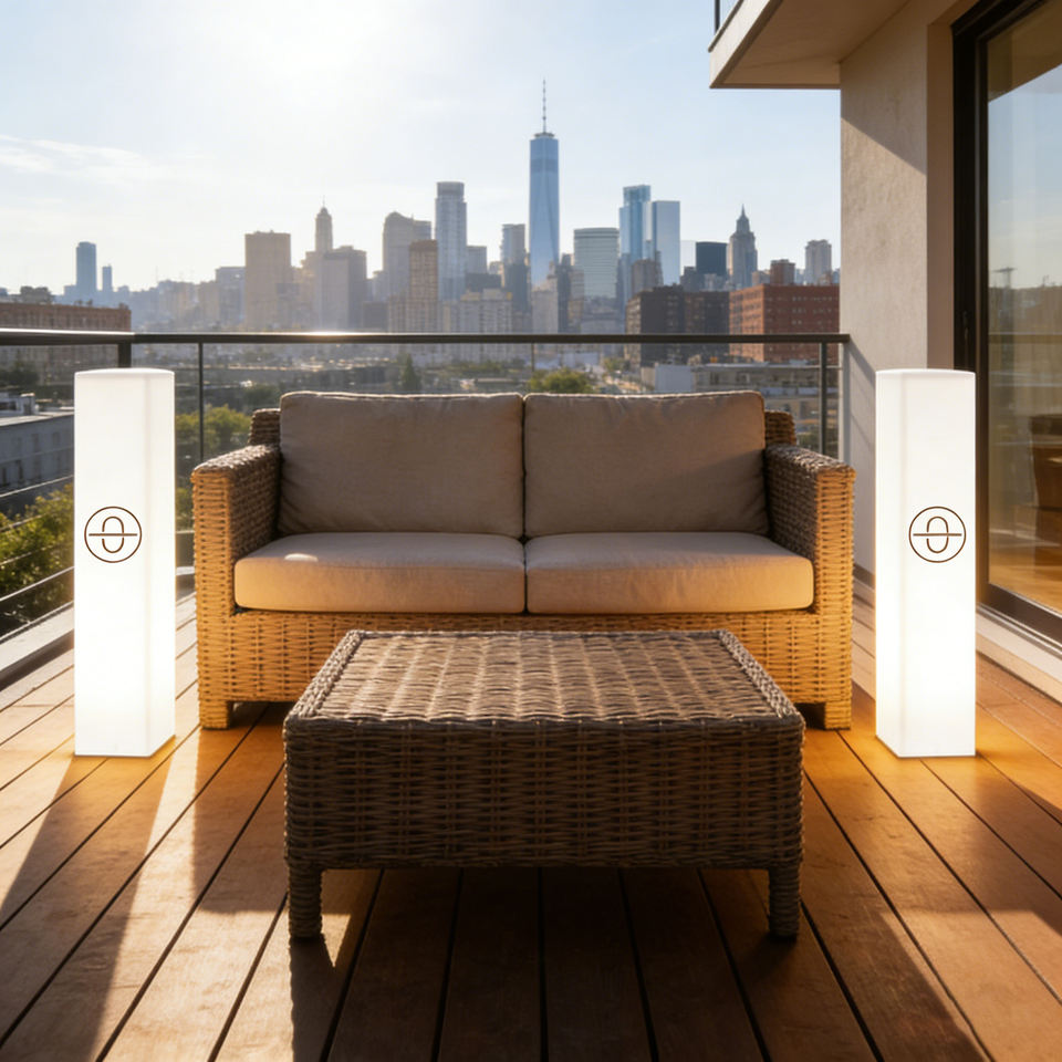 Multi-Color 5000K Daylight Outdoor Landscaping Floor Lamp Stand Pillar Light LED Garden Lights