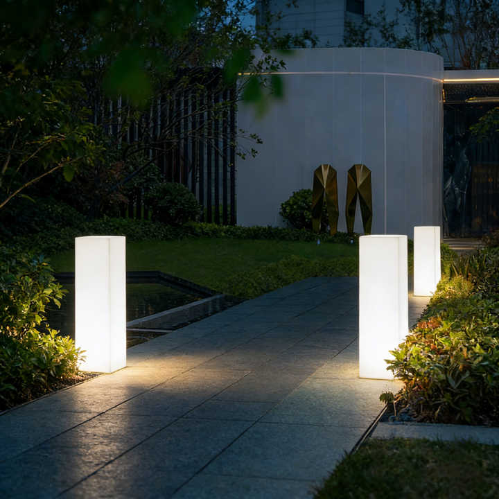 Multi-Color 5000K Daylight Outdoor Landscaping Floor Lamp Stand Pillar Light LED Garden Lights