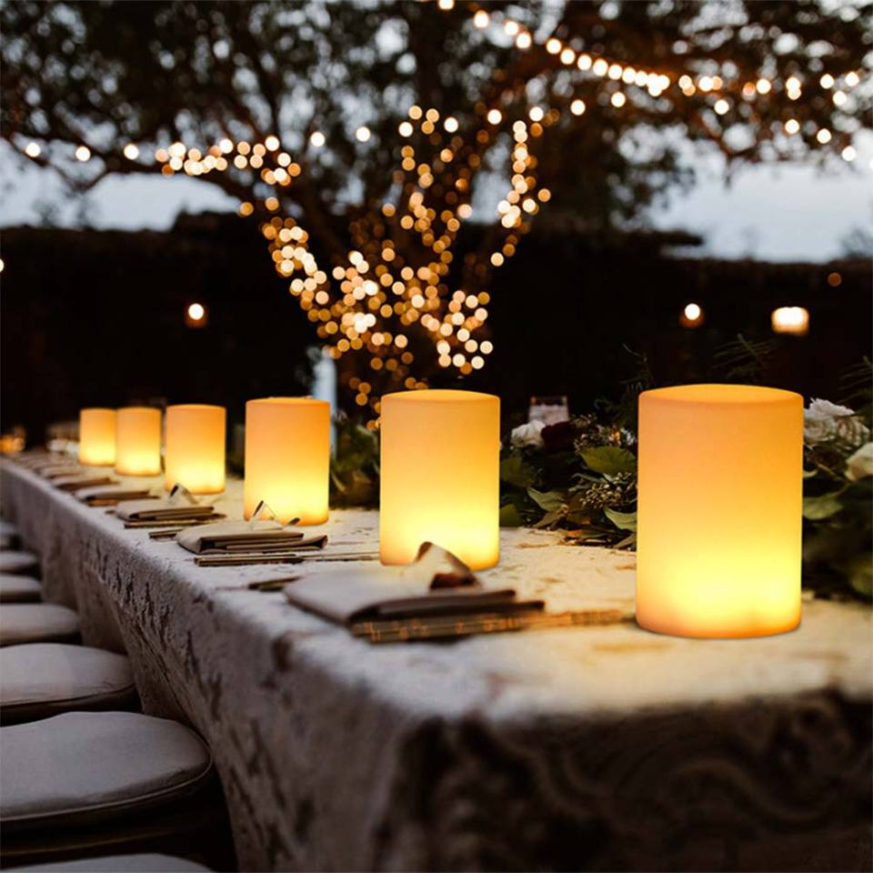 RTS Portable Restaurant Cordless Rechargeable 16 Color Changing Outdoor Led Table Night Light Lamp