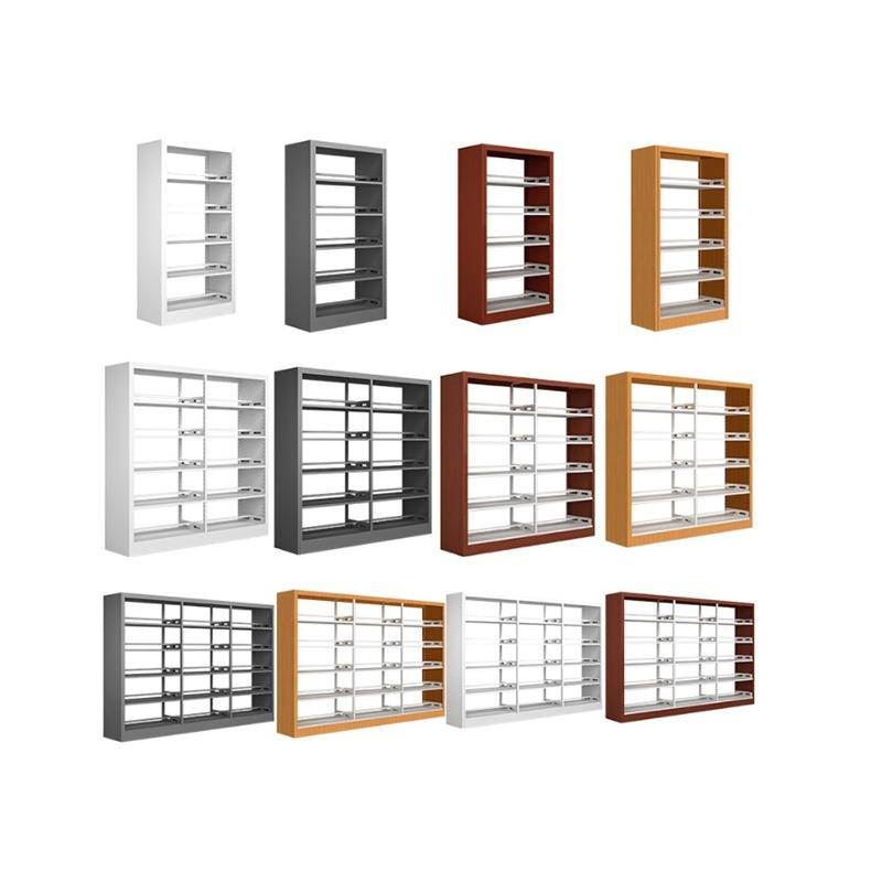 School Library Bookshelves Wooden/Metal Book Shelving for Student Book Storage & Organization in Educational Reading Spaces