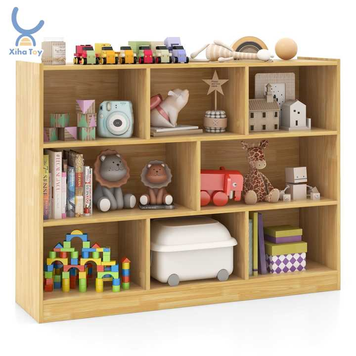 Kindergarten Furniture Preschool Classroom Design Nursery Book Toy Storage Organizer Wooden Montessori Daycare Cube Cabinet