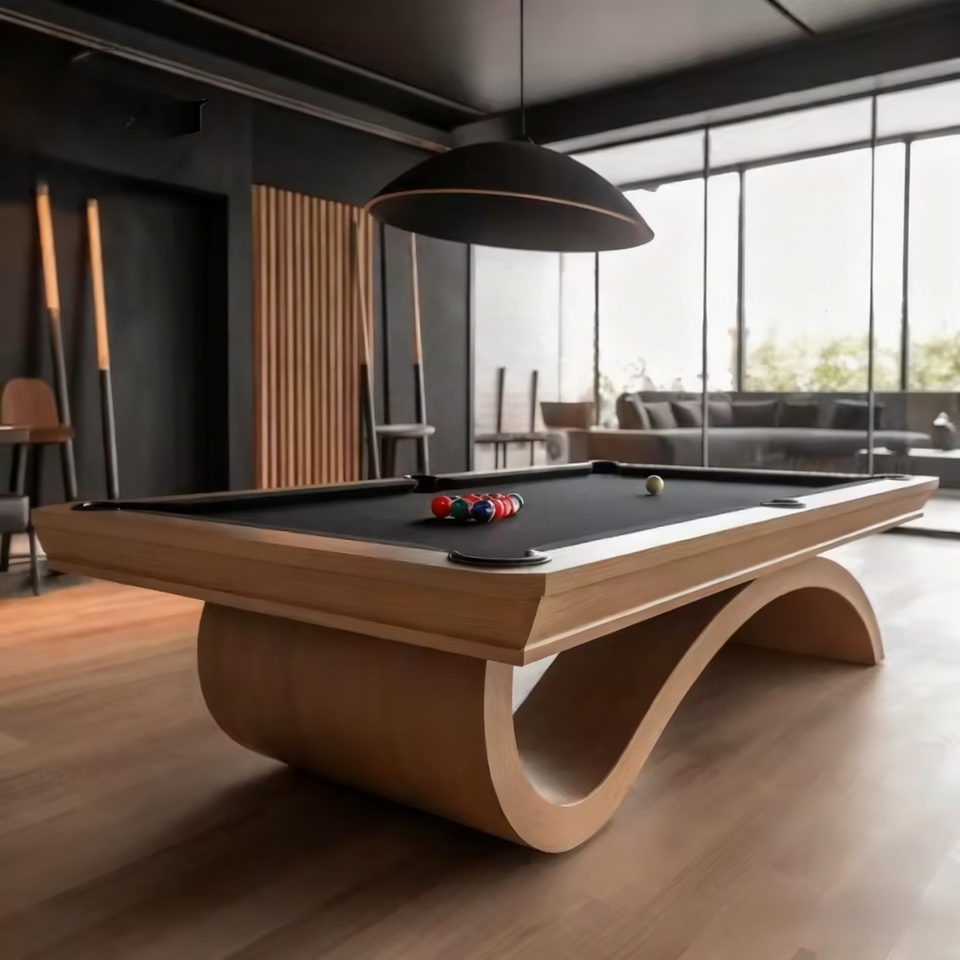 Factory Customized High Quality Solid Wood Pool Table 7ft Luxury Standard Design Slate Home Tournament Grade Leather Pockets