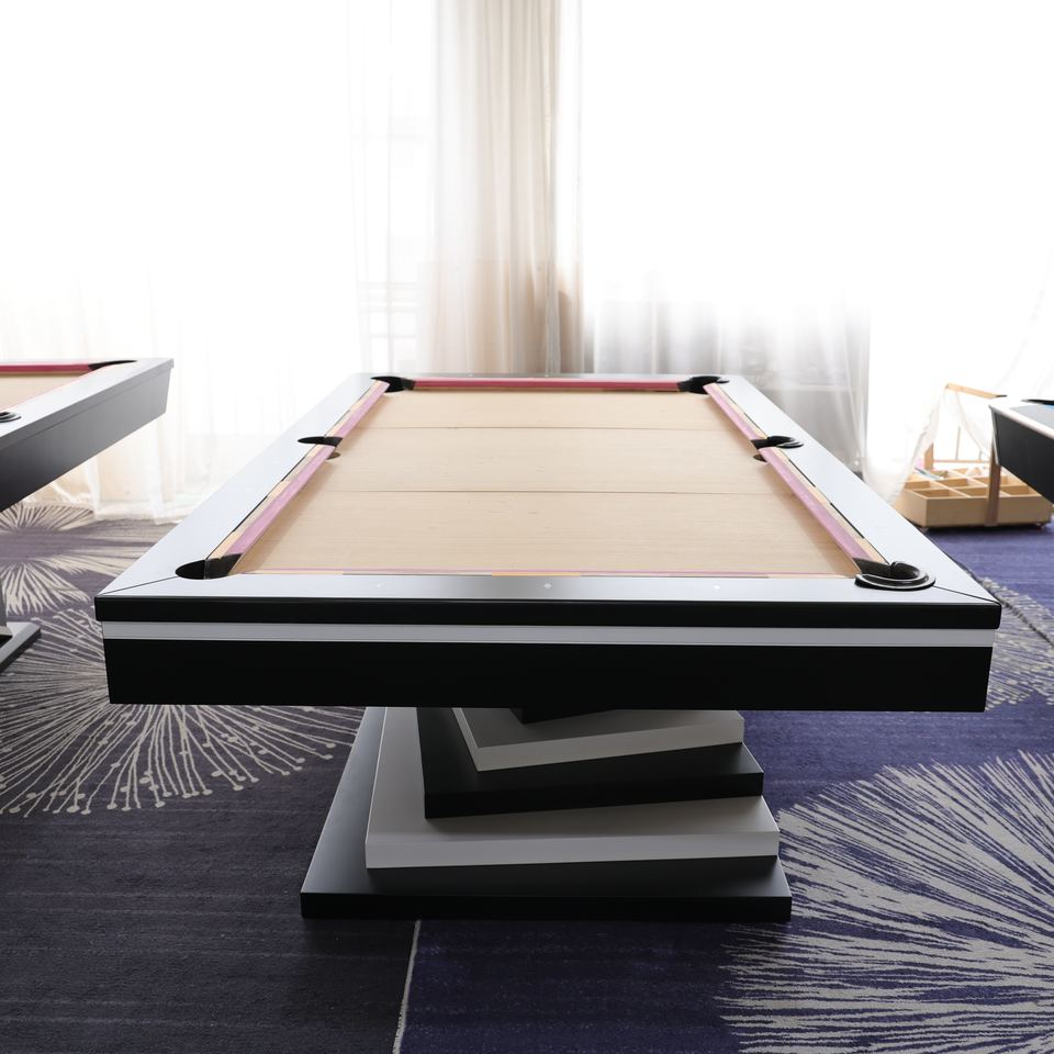 Factory Hot Selling Customized Modern Tournament Grade Billiards Table 8ft/9ft Automatic Return & Solid Wood Home Dining Table