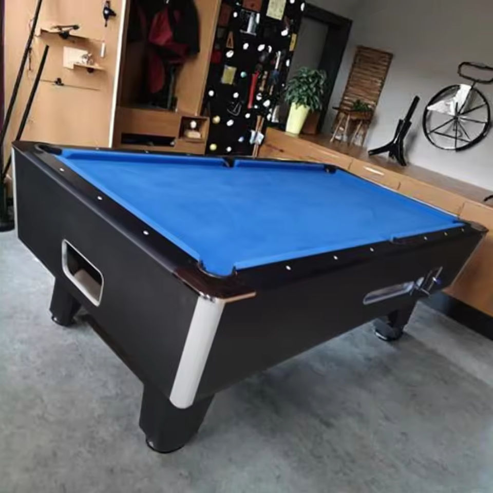 2025 American Luxury Coin Operated Home Pool Table Custom Size 7ft Ball Return Feature Billiard Tables High Speed Table Cloth
