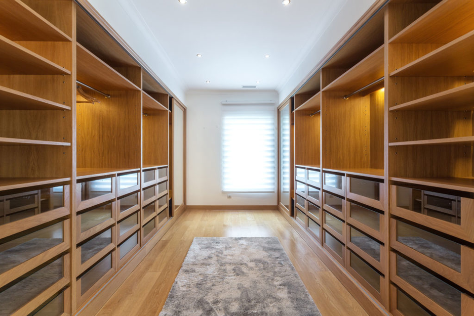 Modern Custom-Made Luxury MDF Glass Wardrobe Closet Adjustable Shelves Light Dining Bedroom Storage Furniture