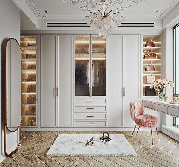 2022 New Design Custom Modern Adjustable MDF Wardrobe Closet Bedroom Furniture