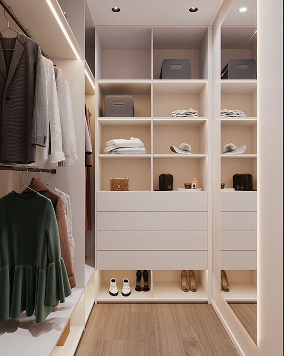 3 Doors Smart Bedroom Solid Pine Wooden Wardrobe Design Picture with Mirror