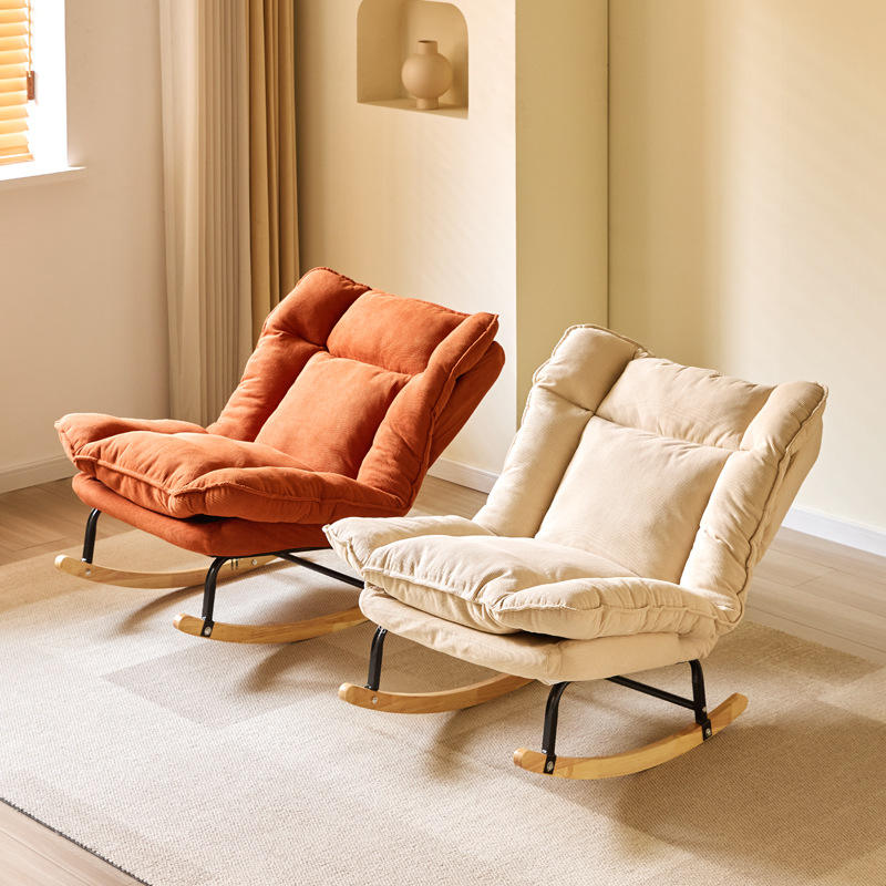 Luxury Modern Rocking Chair High Lazy Sofa with Armrests and Footrest for the Living Room Home Furniture Recliner Chair Hotel
