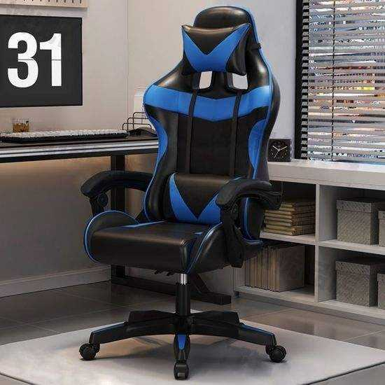 Modern RGB Gaming Chair Comfortable Adjustable Leather with Cooling, Lift Features for PC Computer Office Use