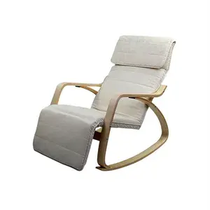 Relaxing Wood Armchair Lounge Rocking Chair for Home Comfortable Furniture for Living Room or Bedroom for Villas