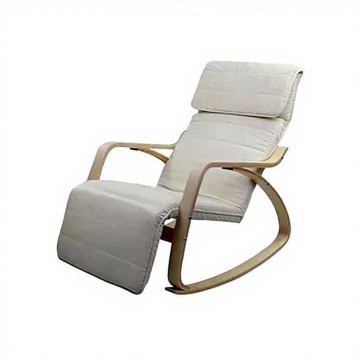 Relaxing Wood Armchair Lounge Rocking Chair for Home Comfortable Furniture for Living Room or Bedroom for Villas