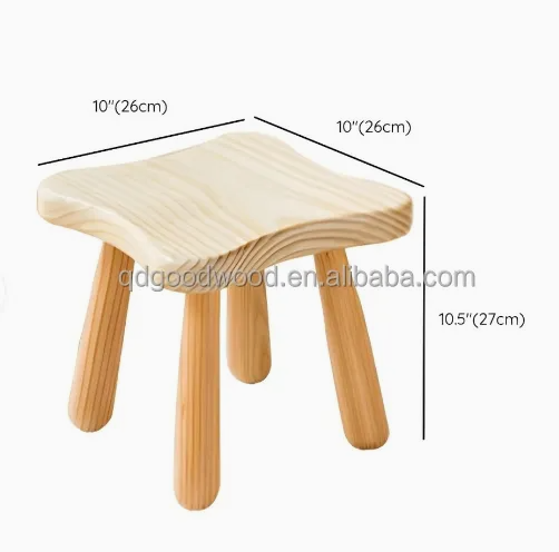 Modern Solid Wood Round Dining Bedroom Safety Chair Set for Kids