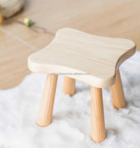 Modern Solid Wood Round Dining Bedroom Safety Chair Set for Kids