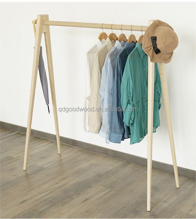 High Quality Modern Design Tree Shape Wooden Clothes Rack for Living Room Bedroom Hospital Home Hotel Use