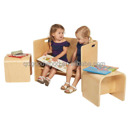 Preschool Montessori Toddler Learning School Modern Custom Wood Multifunctional Furniture Kids Table Chair Sets