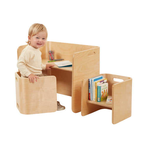 Preschool Montessori Toddler Learning School Modern Custom Wood Multifunctional Furniture Kids Table Chair Sets