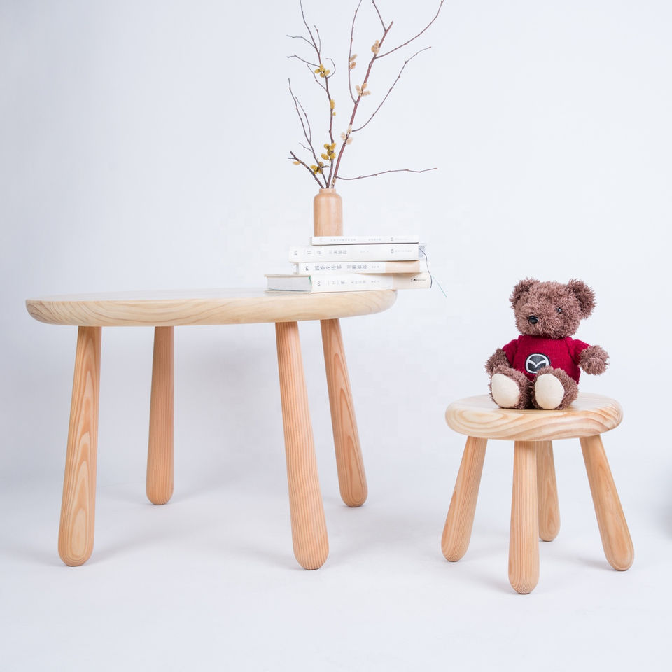 Nordic Style Kids Tables and Chairs Set Children Reading Play Study Table Sets for Kids Customized Standard Contemporary