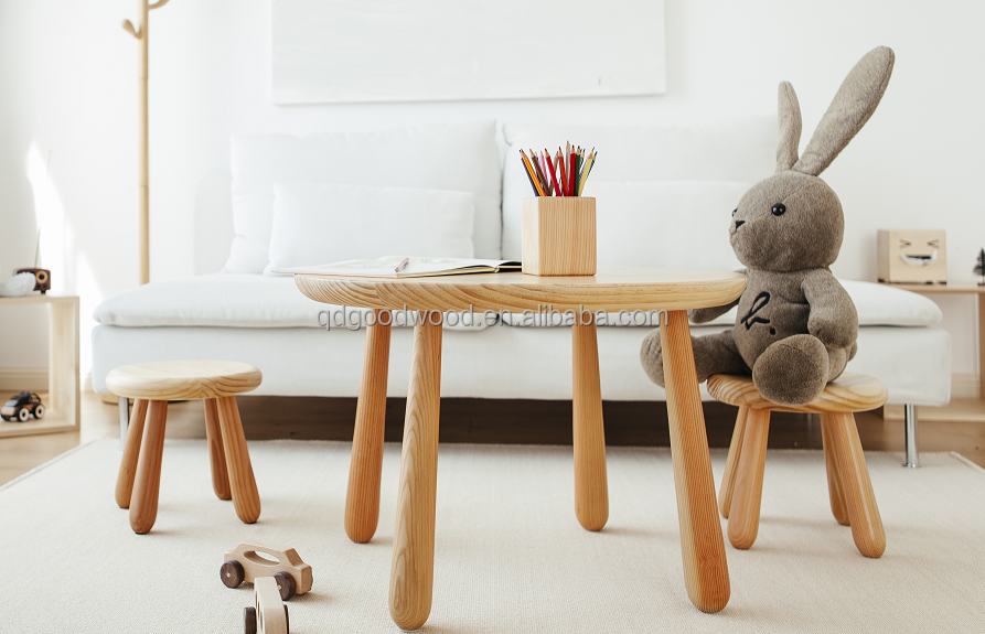 Nordic Style Kids Tables and Chairs Set Children Reading Play Study Table Sets for Kids Customized Standard Contemporary