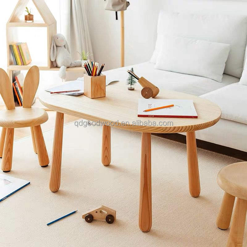 Nordic Style Kids Tables and Chairs Set Children Reading Play Study Table Sets for Kids Customized Standard Contemporary