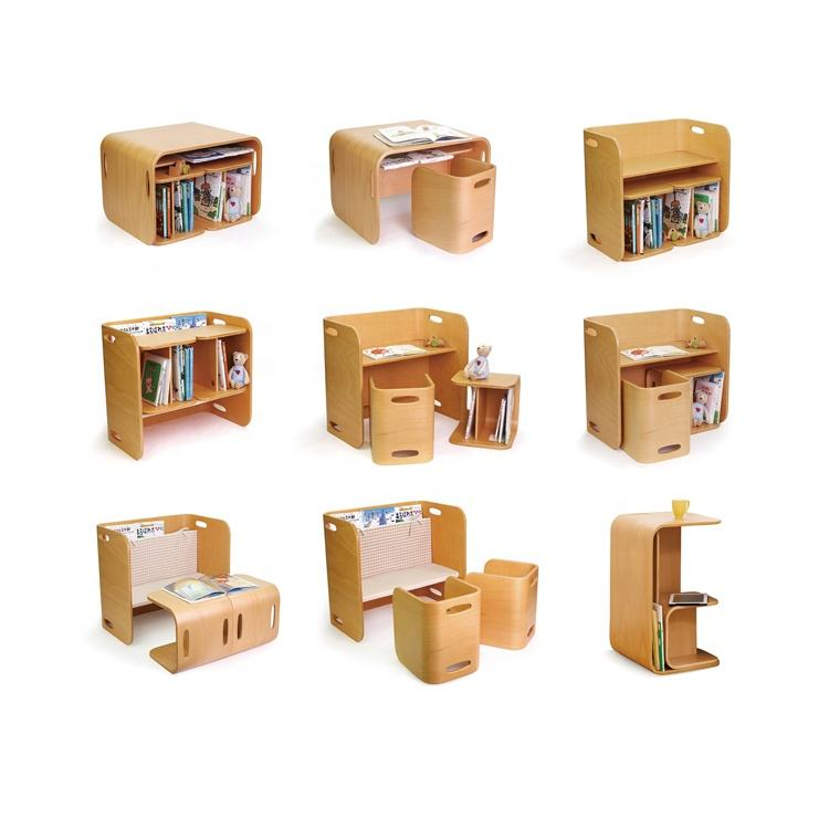 Kids Activity Wooden Learning Desk and Chair Set for Bedroom & Living Room School Children Furniture