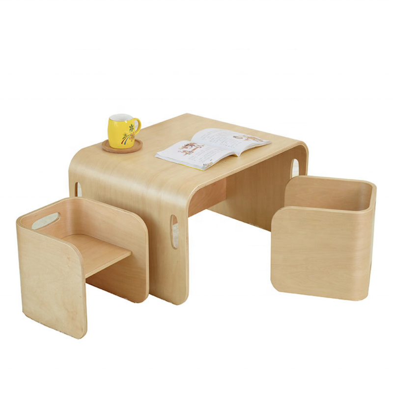 Kids Activity Wooden Learning Desk and Chair Set for Bedroom & Living Room School Children Furniture
