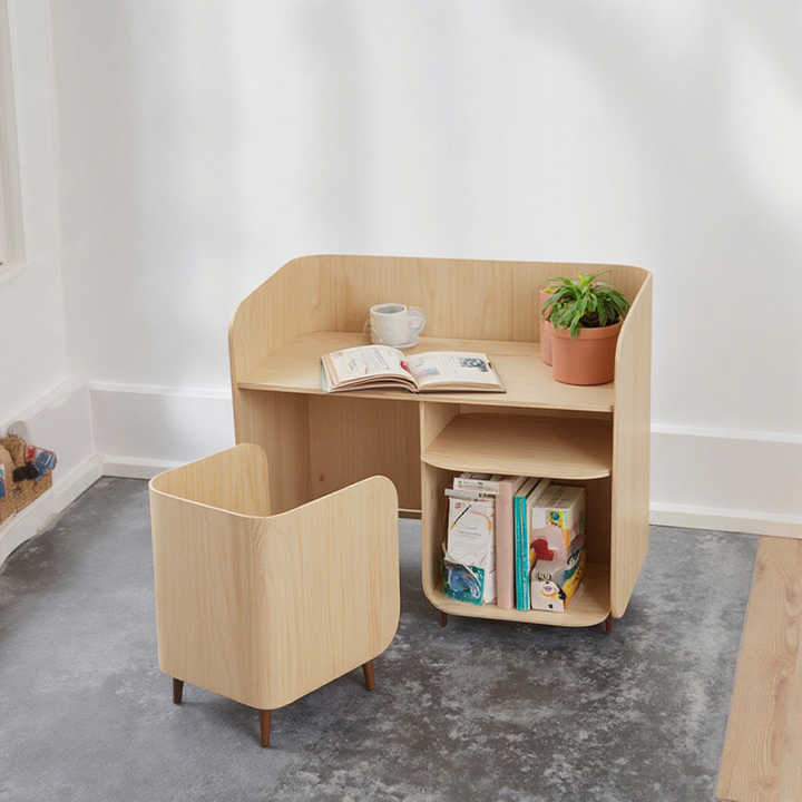 Kids Activity Wooden Learning Desk and Chair Set for Bedroom & Living Room School Children Furniture