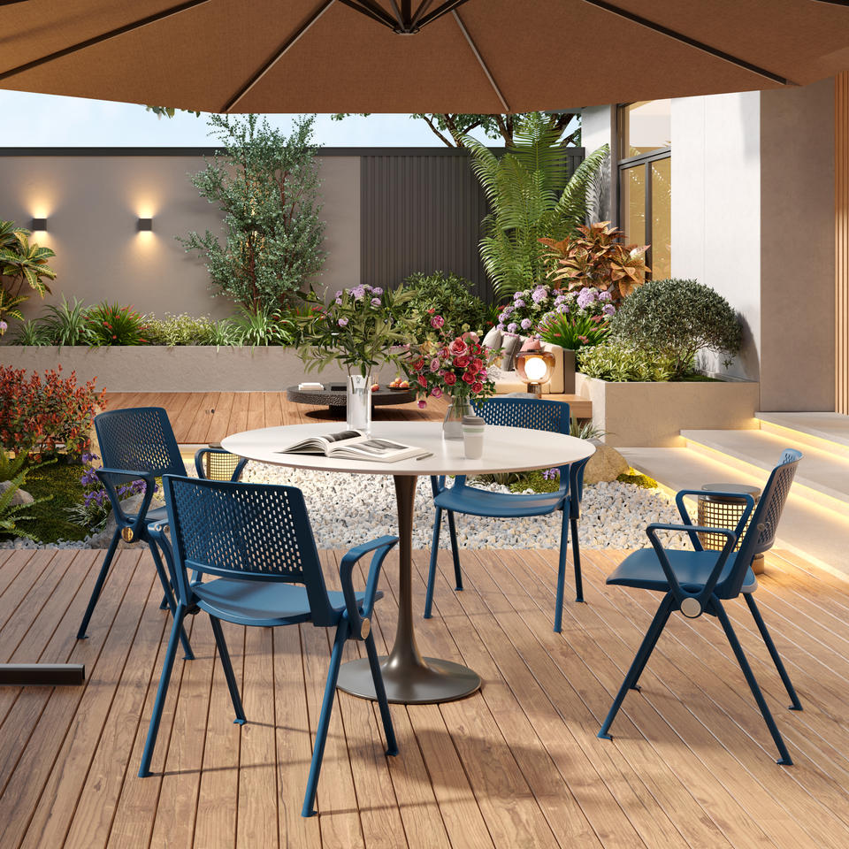 Garden Chairs Patio Chairs Stackable Small Comfortable Comfy Best Quality for Outdoor Lawn Balcony Beach Yard Porch Dining