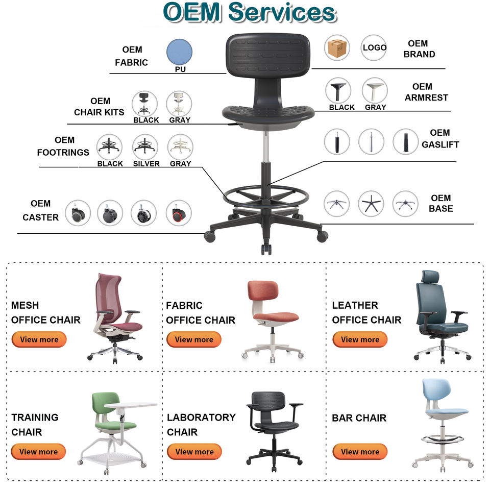 Laboratory Chairs Stainless Steel Polyurethane Plastic Metal Durable Heavy Duty Chemical Resistant Corrosion Proof Lab Stools
