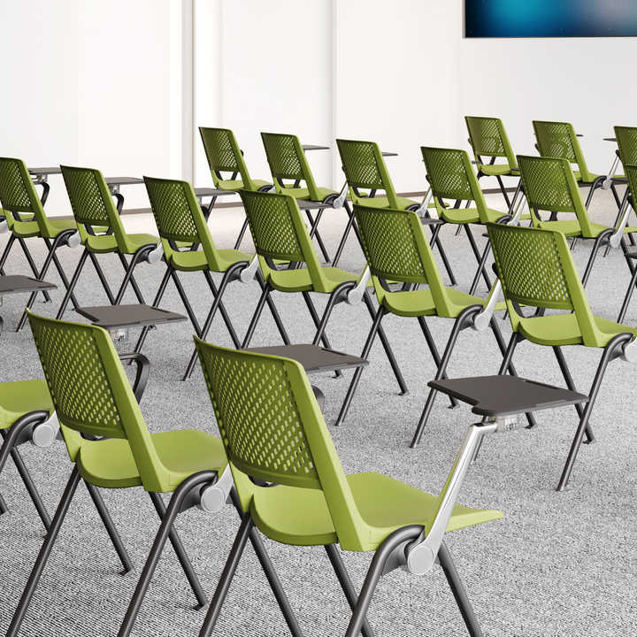 Lumbar Support Durable School Conference Training Chairs for Classroom Office Ergonomic Stackable Plastic Meeting Chair