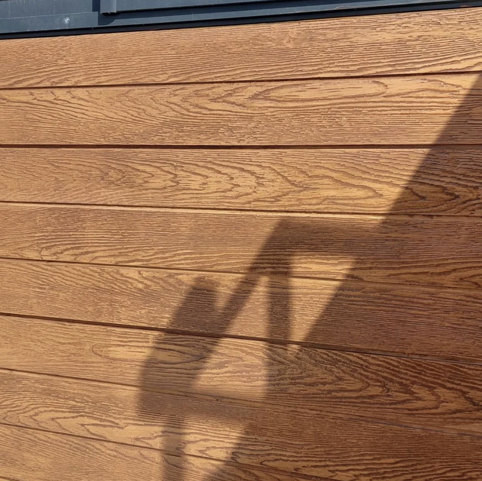 Wood Effect Fiber Cement Exterior Wall Panel Cladding