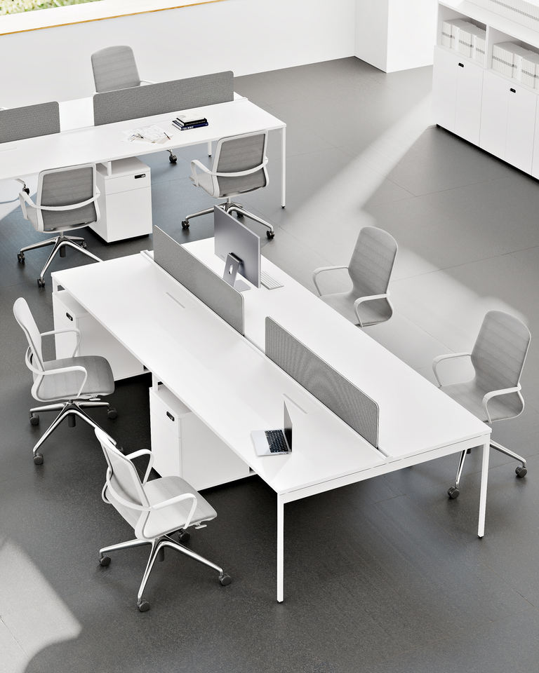 Estación de trabajo moderna de Alibaba para 2-6 personas, diseño de escritorio de oficina, muebles de oficina