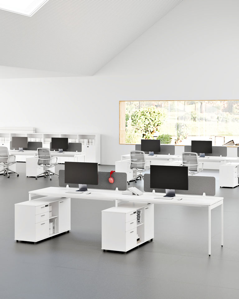 Estación de trabajo moderna de Alibaba para 2-6 personas, diseño de escritorio de oficina, muebles de oficina