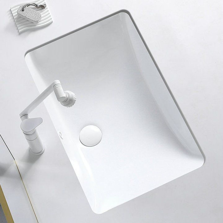 Chaozhou Good Quality Ceramic Square Bathroom Sink Modern Design Under Counter Wash Basin Sanitary Wares for Under Table Use