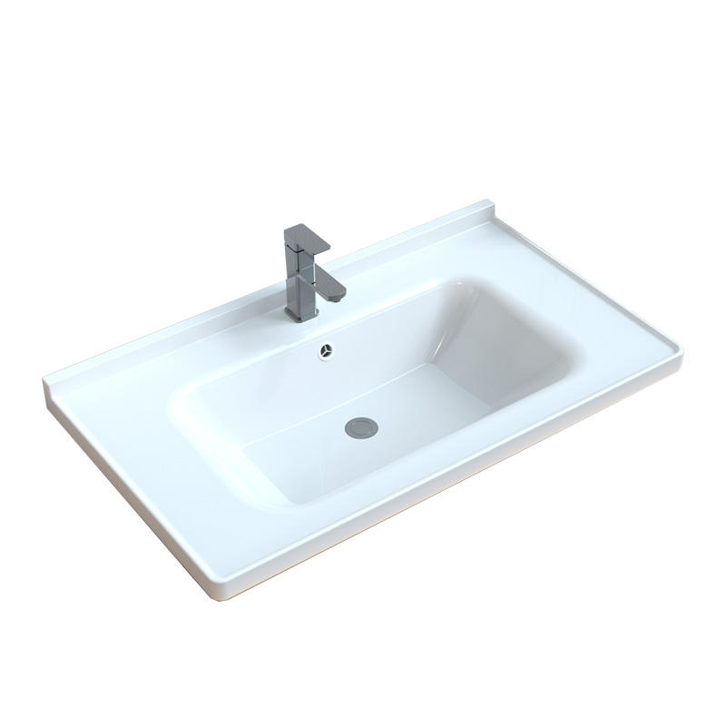 Chaozhou Factory Direct Ceramic Counter Top Bathroom Cabinet Basin Modern Design Single-Hole Faucet Mount High Quality at Price