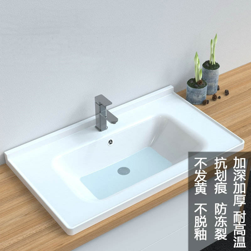 Chaozhou Factory Direct Ceramic Counter Top Bathroom Cabinet Basin Modern Design Single-Hole Faucet Mount High Quality at Price