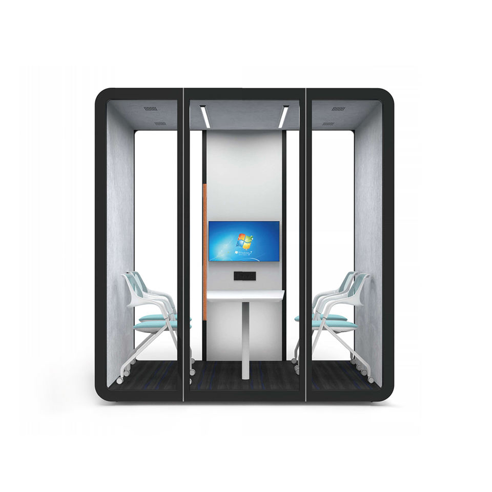 Modern Aluminum Phone Booth Prefab Work Pod for Office Hotel School-Indoor Meeting Space Movable & Soundproof for Sale