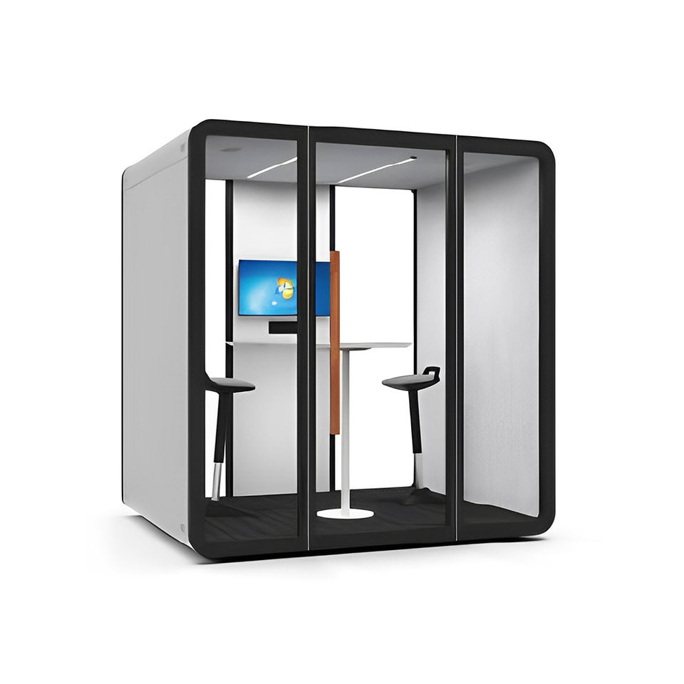 Modern Aluminum Phone Booth Prefab Work Pod for Office Hotel School-Indoor Meeting Space Movable & Soundproof for Sale