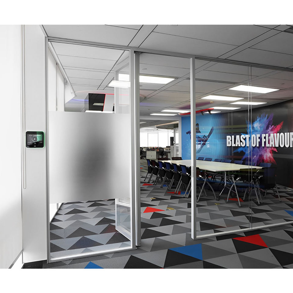 Modern Aluminum Frame Tempered Glass Partition Wall Single/Double Glazing Eco-Friendly Modular Design for Home Office