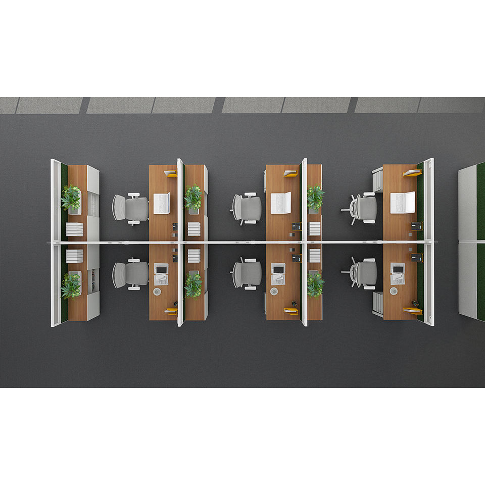 Professional Manufacturer Temporary Portable Partition Cubicle Workstation Desk for 4 People