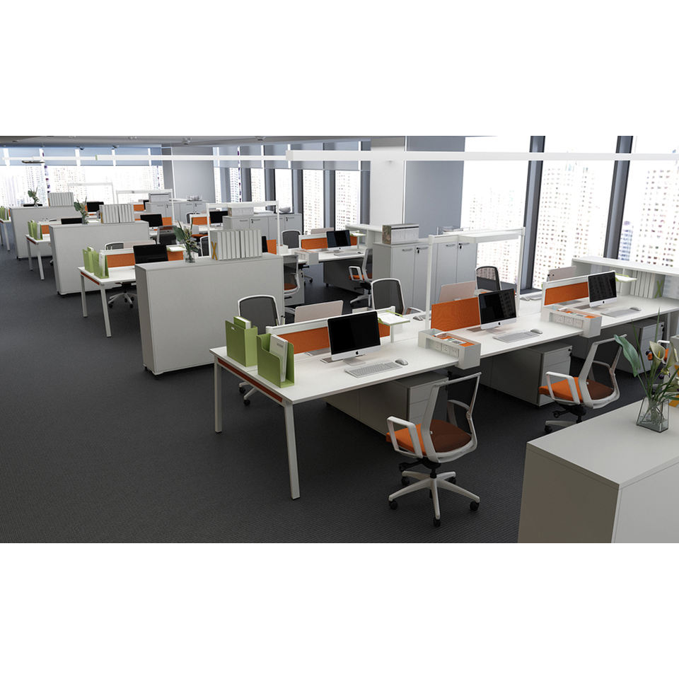 Professional Manufacturer Temporary Portable Partition Cubicle Workstation Desk for 4 People