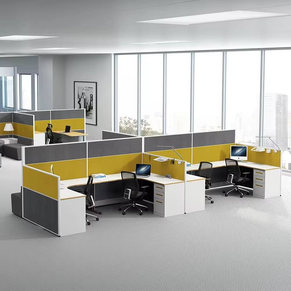 Modern Office Desk Cubicle Business Staff Office Desk 2 4 6 Person Small Cubicle Office Workstation
